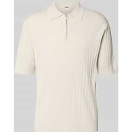 regular fit poloshirt met korte ritssluiting