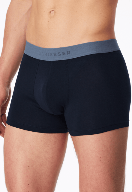 Schiesser 3PACK Shorts Trunk - 95/5 Multipacks Onderbroek - blauw