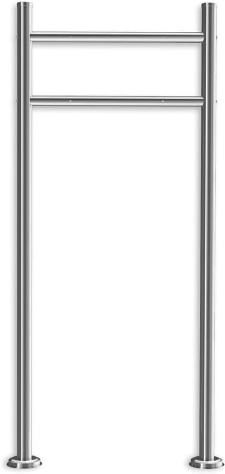 Vrijstaande Brievenbus Standaard RVS - Staander 120 cm Hoog - Weerbestendig