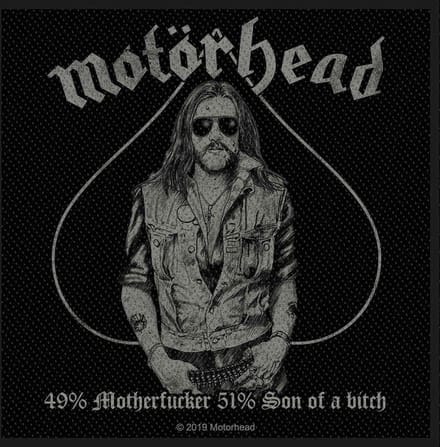 Motorhead - 49% Motherfucker Patch - Zwart