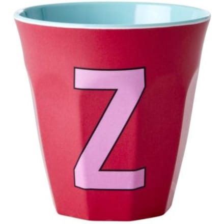 Rice melamine beker medium letter z red kiss