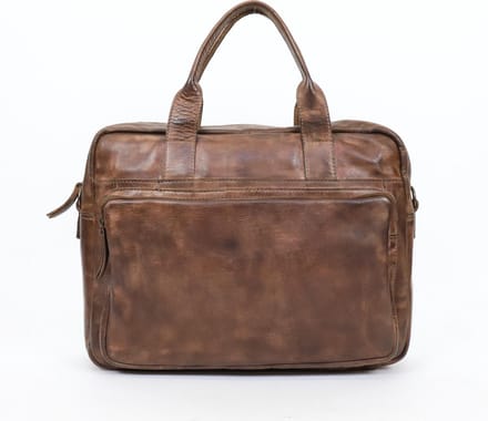 Bear Design Hugo Leren Laptoptas - 14 inch - Bruin