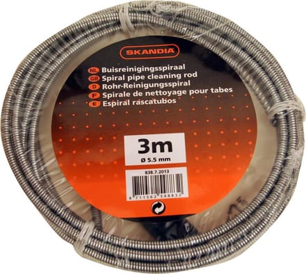 Skandia Afvoerreinigingsspiraal - 3 m