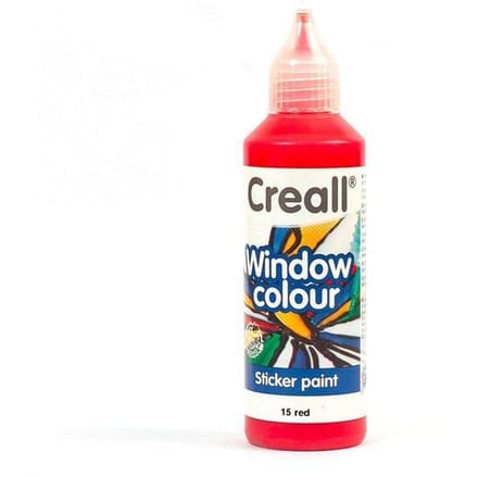 Peinture repositionnable pour vitres Creall Glass 80 ml - rouge rouge