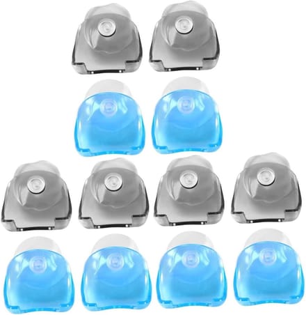 Scheerhouder Set - Scheermes Organizer - Badkamer Opbergen - Zuignap Bevestiging - 12 Stuks - Blauw-grijs