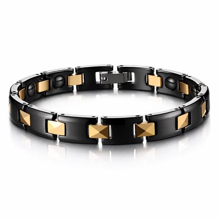 Keramische armband Magnetisch Zwart Goudkleurig