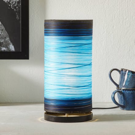 Woru Tafellamp Julie met draad omwikkeld, blauw