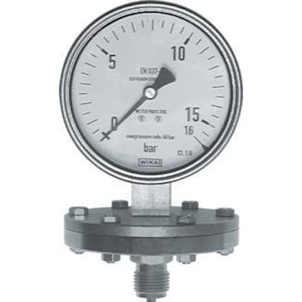 -1..0 Bar Membraan Manometer Onderaansluiting RVS 100 mm Klasse 1.6 - MW-10100SV-M