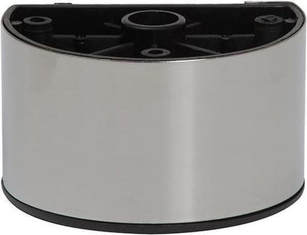 FLE - Meubelpoot rvs look rond 8 bij 5,5 cm en hoogte 5 cm van kunststof