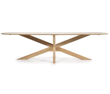 Eleonora Eettafel Nikki Deens ovaal acacia 280x100cm - naturel