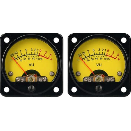 VU-meter 2-delige eindversterker Draagbare DB-meter Hoge precisie VU-meter met wit achtergrondverlichtingsgeluid Yellow Backlight