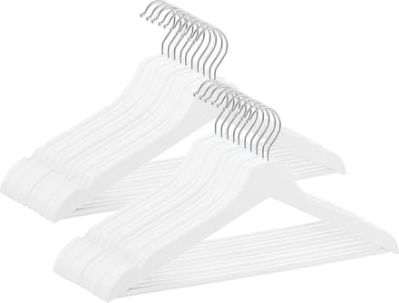 Springos Kledinghangers | Kledinghanger | 20 Stuks | Wit