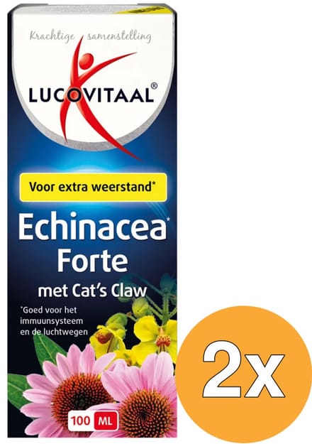 2x Lucovitaal Echinacea Druppels Cat's Claw (100 ml)