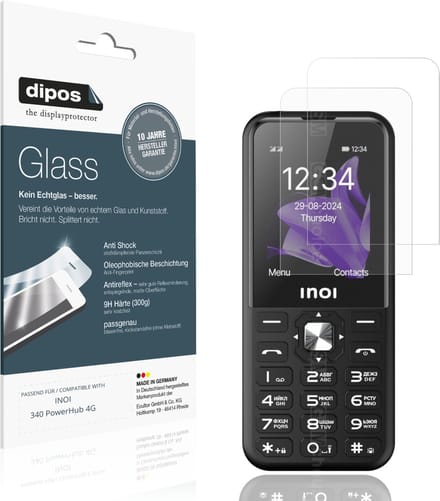 dipos – 2x Matte Pantserfolie geschikt voor INOI 340 PowerHub 4G | 9H Screenprotector