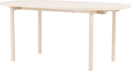 Andy eetkamertafel ovaal 90x180 cm whitewash.