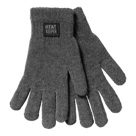 Heat Keeper Chenille dames thermo handschoenen grijs  - One size
