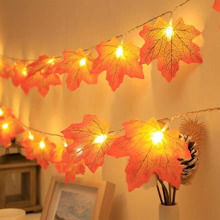 Thanksgiving decoratie esdoornblad lichtketting