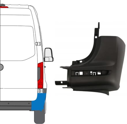 Achterbumper hoek voor Mercedes Sprinter 2018- / Rechts