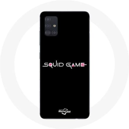 Coque - MANIACASE - Samsung Galaxy A71 - Souple - Noir - Squid Game logo noir
