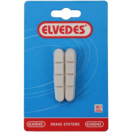 Elvedes Remblokrubbers V-brake 55 X 12,5 Mm Wit 2 Stuks