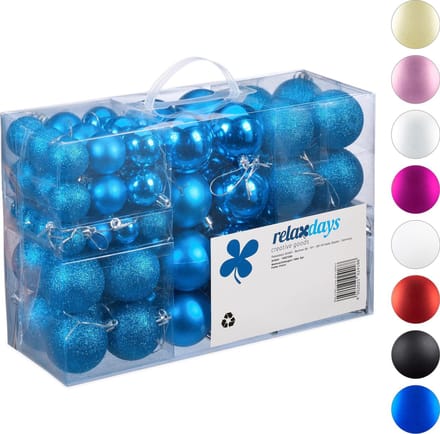 Kerstballenset - 100 stuks - Kunststof
