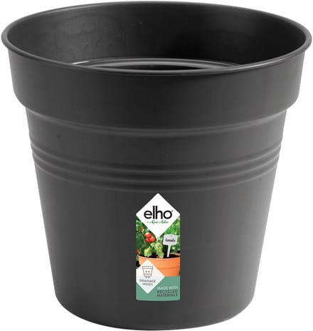 Elho Green Basics Kweekpot 19 - Kweekpot voor Binnen en Buiten - Ø 19.0 x H 17.4 cm - Living black