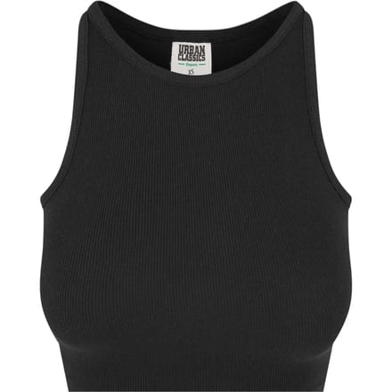 Urban Classics - Organic Rib Crop top - 4XL - Zwart