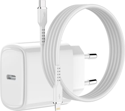 USB C Adapter / 20W Oplader met 1M USB C naar Lightning Kabel - Snellader