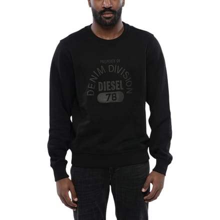 Diesel Unisex Volwassenen Divisie Logo Denim Sweatshirt (Zwart)