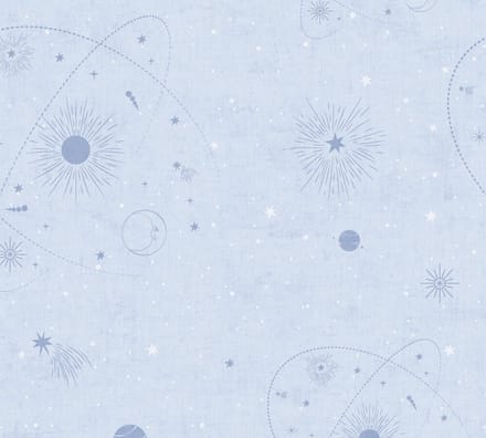 HEELAL BEHANG | Sterren en planeten - Blauw Wit - A.S. Création Lilly & Luis