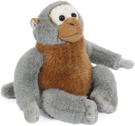 PIA Soft Toys - Pluche Knuffeldier Aap - bruin/grijs - 20 cm