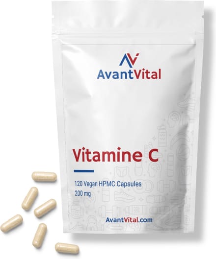 Vitamine C - 250 mg - 120 Vegan Capsules - AvantVital - Voedingssupplementen