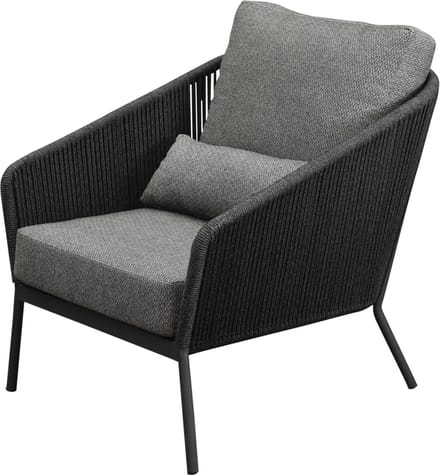 Costa lounge tuinstoel antraciet rope