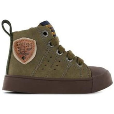 Shoesme groene veterboot met patch