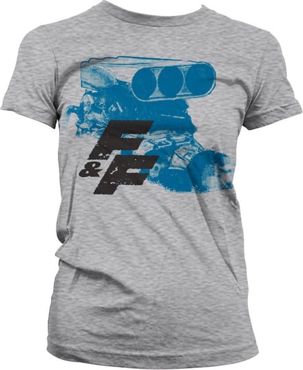 The Fast And The Furious Dames Tshirt -M- Engine Grijs