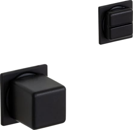 ELIOT® minimalistisch WC rozet - mat zwart - minirozet - vrij / bezet