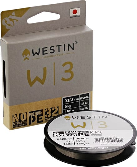 Westin Fishing W3 8 Braid Smokey Grey (0.148mm 150m 6.1kg)