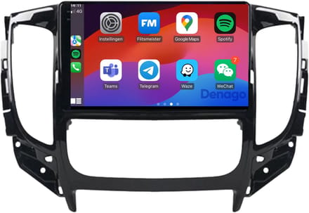 CarPlay autoradio geschikt voor Mitsubishi Triton | 2015 t/m 2018 | Android 16 | 9 inch | Draadloos Apple CarPlay & Android Auto | 2GB + 32GB | QuadCore processor | Denago DNG-A285 | 2025 model | 2015 2016 2017 2018 | Bluetooth & Wifi