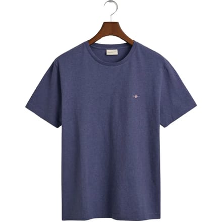 Gant T-Shirt Regular Uni Fine Shield Embroidery Dark Jeansblue Melange / male