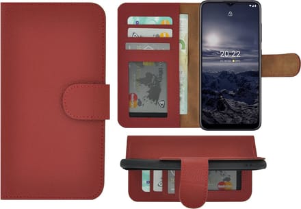 MoDo hoesje Geschikt voor Nokia G11/ G21 - Leer Book Case - Rood