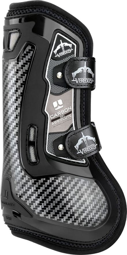 Veredus Carbon Gel Absolute Peesbeschermers Klittenband Zwart L