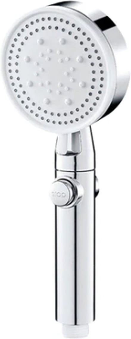 Hydrostream Douchekop - Zilver/Wit - Polycarbonaat - 24 x 9 cm - Waterbesparend - Handdouche