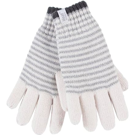 Heat Holders - Gestreepte dameshandschoenen voor de winter - Cream (Oslo)