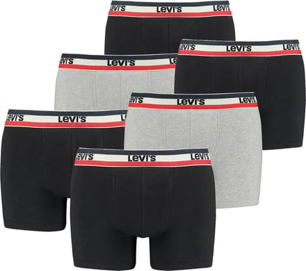 BOXERS 6-pack heren Levis SPRTSWR LOGO BOXER KORTE boxershorts ondergoed broek