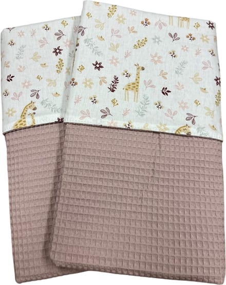baby deken kinderwagen deken oud roze giraffe bloem 60 x 90 cm