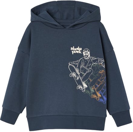 Vertbaudet Sweater met capuchon met skateprint
