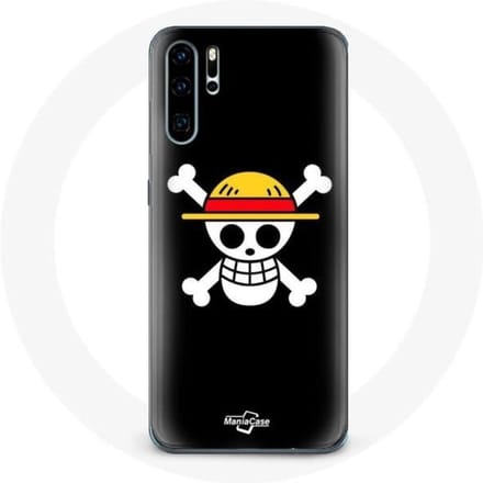 Coque - Huawei - P30 Pro - One Piece Manga Tete de Mort - Souple - Noir noir