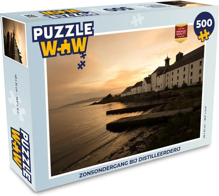 Puzzel Zonsondergang bij distilleerderij - Legpuzzel - Puzzel 500 stukjes