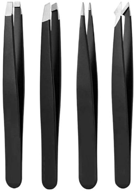 Tweezer - 4 delig - Epileer set - Pincetten - Rvs