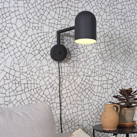 it's about RoMi Wandlamp Marseille - Zwart - 29x12x27cm - Binnen Modern